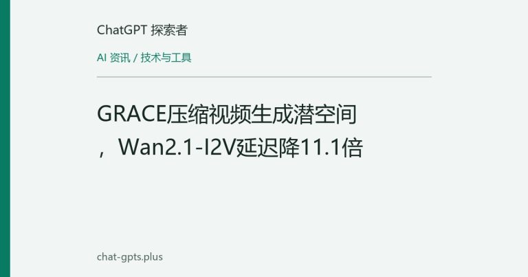 GRACE压缩视频生成潜空间,Wan2.1-I2V延迟降11.1倍