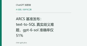 ARCS 基准发布：text-to-SQL 真实歧义难题，gpt-6-sol 准确率仅 51%