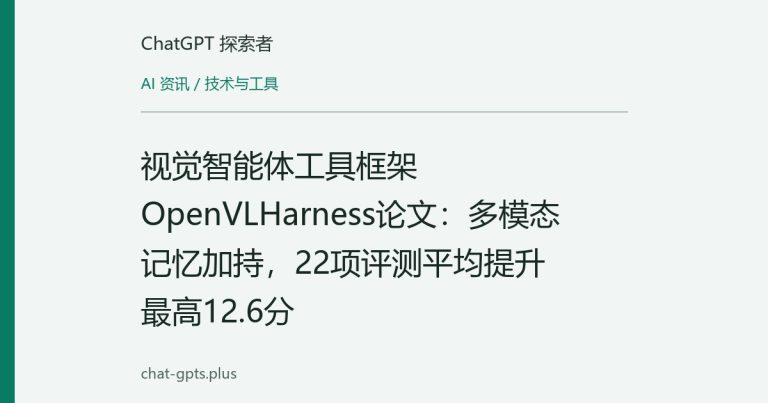 视觉智能体工具框架OpenVLHarness论文:多模态记忆加持,22项评测平均提升最高12.6分