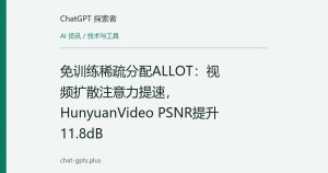 免训练稀疏分配ALLOT：视频扩散注意力提速，HunyuanVideo PSNR提升11.8dB