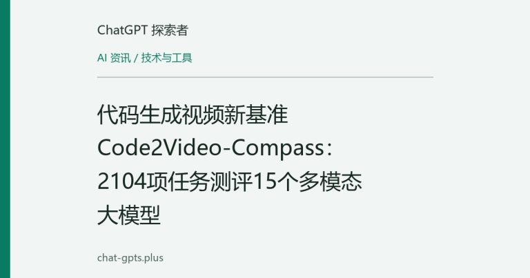 代码生成视频新基准Code2Video-Compass：2104项任务测评15个多模态大模型