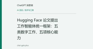 Hugging Face 论文提出工作智能体统一框架：五类数字工作、五项核心能力