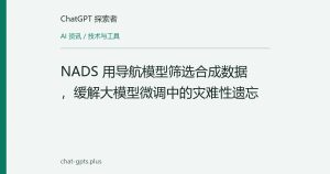 NADS 用导航模型筛选合成数据，缓解大模型微调中的灾难性遗忘