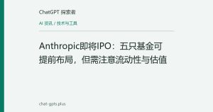 Anthropic即将IPO：五只基金可提前布局，但需注意流动性与估值