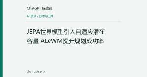 JEPA世界模型引入自适应潜在容量 ALeWM提升规划成功率