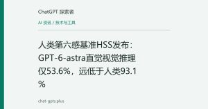 人类第六感基准HSS发布：GPT-6-astra直觉视觉推理仅53.6%，远低于人类93.1%