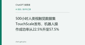 500小时人类视触觉数据集TouchScale发布，机器人操作成功率从22.5%升至57.5%