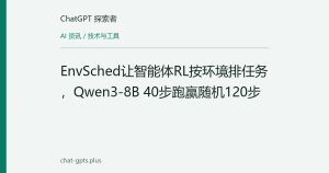 EnvSched让智能体RL按环境排任务，Qwen3-8B 40步跑赢随机120步
