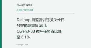 DeLoop 自监督训练减少长任务智能体重复调用：Qwen3-8B 循环任务占比降至 6.1%