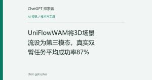UniFlowWAM将3D场景流设为第三模态，真实双臂任务平均成功率87%