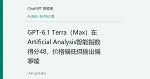 GPT-6.1 Terra（Max）在Artificial Analysis智能指数得分48，价格偏低但输出偏啰嗦