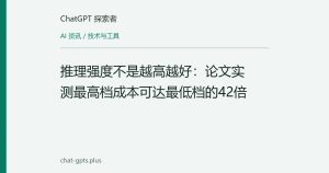 推理强度不是越高越好：论文实测最高档成本可达最低档的42倍