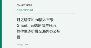 月之暗面Kimi接入谷歌Gmail、云端硬盘与日历，插件生态扩展至海外办公场景