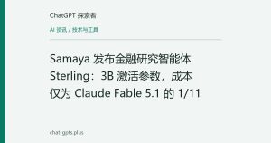 Samaya 发布金融研究智能体 Sterling：3B 激活参数，成本仅为 Claude Fable 5.1 的 1/11
