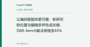 让编码智能体更可靠：新研究称位置与编辑多样性成关键，SWE-bench解决率提至43%