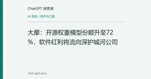 大摩：开源权重模型份额升至72%，软件红利将流向深护城河公司