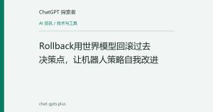 Rollback用世界模型回滚过去决策点，让机器人策略自我改进