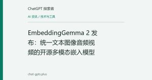 EmbeddingGemma 2 发布：统一文本图像音频视频的开源多模态嵌入模型