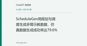 ScheduleGen用规划与调度生成多臂示教数据，仿真数据生成成功率达79.6%