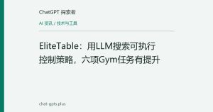 EliteTable：用LLM搜索可执行控制策略，六项Gym任务有提升
