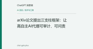 arXiv论文提出三支柱框架：让高自主AI代理可审计、可问责