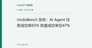 UndoBench 发布：AI Agent 任务成功率83% 恢复成功率仅47%