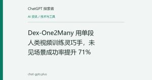 Dex-One2Many 用单段人类视频训练灵巧手，未见场景成功率提升 71%