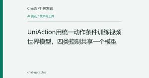 UniAction用统一动作条件训练视频世界模型，四类控制共享一个模型