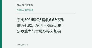 宇树2026年Q3营收6.65亿元增近七成，净利下滑近两成：研发算力与大模型投入加码