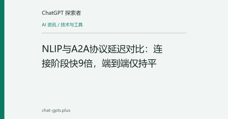 NLIP与A2A协议延迟对比：连接阶段快9倍，端到端仅持平