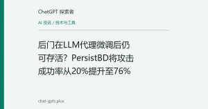 后门在LLM代理微调后仍可存活？PersistBD将攻击成功率从20%提升至76%