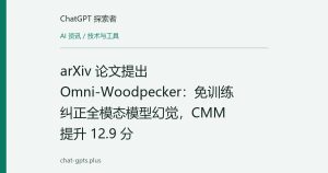 arXiv 论文提出 Omni-Woodpecker：免训练纠正全模态模型幻觉，CMM 提升 12.9 分
