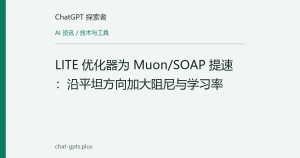 LITE 优化器为 Muon/SOAP 提速：沿平坦方向加大阻尼与学习率