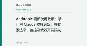 Anthropic 更新使用政策：禁止对 Claude 持续辱骂，并收紧选举、监控及武器开发限制